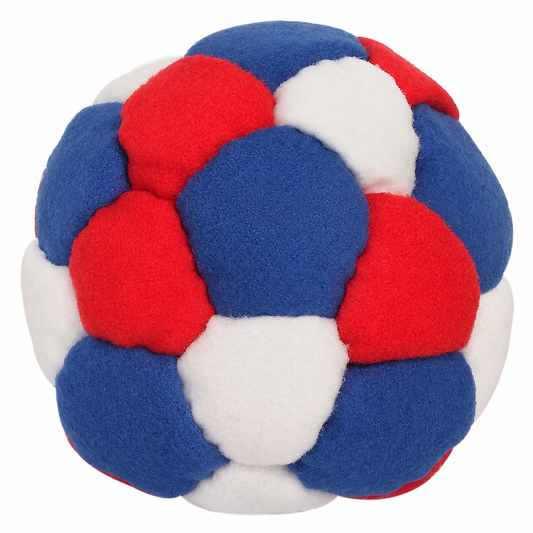 Sand Filled Footbags-RED BLUE WHITE