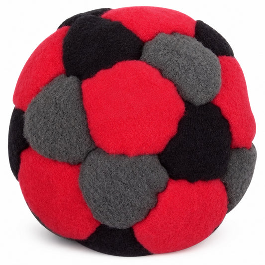 Sand Filled Footbags-BLACK RED GRAY