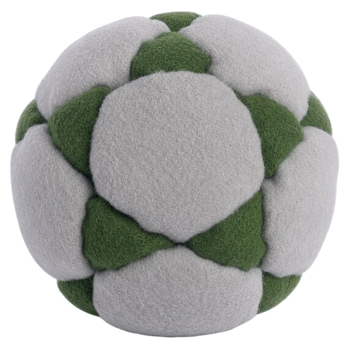 32 panel sand filled footbag gray