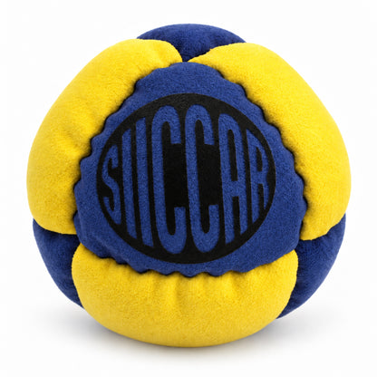 SIICCAR Hand-Sewn Footbag | 8 Panel Sand Filled |-Neon green + black
