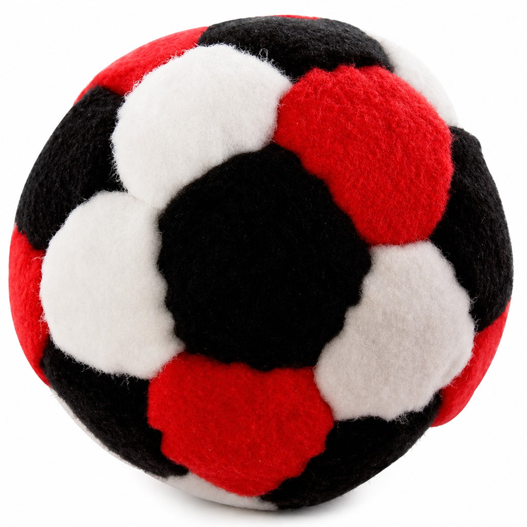 SIICCAR Hand-Sewn Footbags, 32 Panel Sand Filled Juggling Ball-RED WHITE