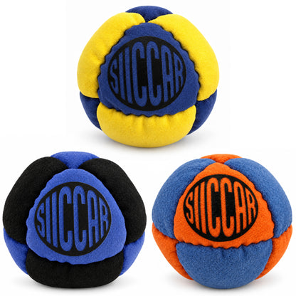 SIICCAR Hand-Sewn Footbag | 8 Panel Sand Filled |-3 PACK